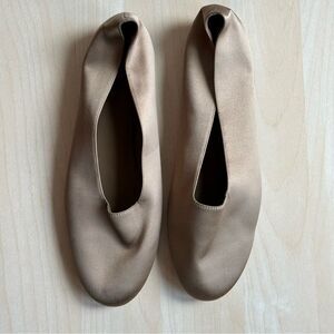 Vince Italian Satin Ballet Flats